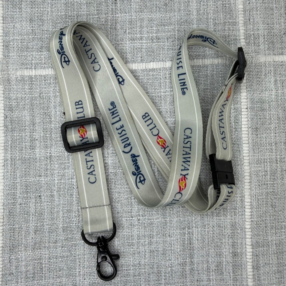 Disney Cruise Line Silver Castaway Club Lanyard‎ Adjustable